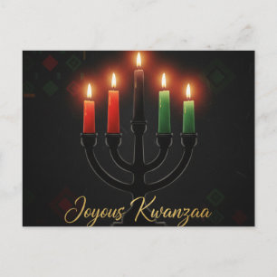 Happy Kwanzaa Kinara Postcard