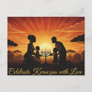 Happy Kwanzaa Kinara Postcard