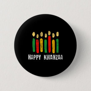 Happy Kwanzaa Kinara Seven Candles Principles Of K 2 Inch Round Button