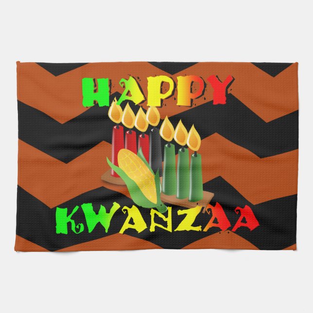 HAPPY KWANZAA KITCHEN TOWEL (Horizontal)