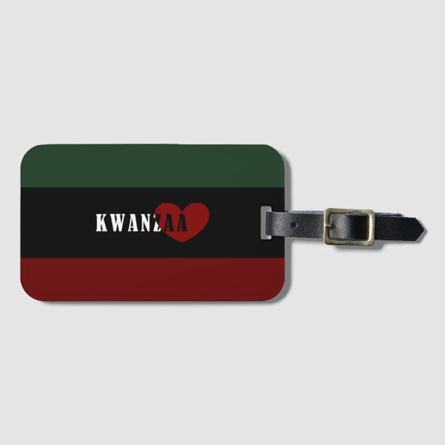 Happy Kwanzaa Luggage Tag (Front Horizontal)