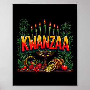 Happy Kwanzaa Mens Christmas Afro-american Happy K Poster