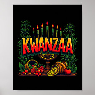 Happy Kwanzaa Mens Christmas Afro-american Happy K Poster