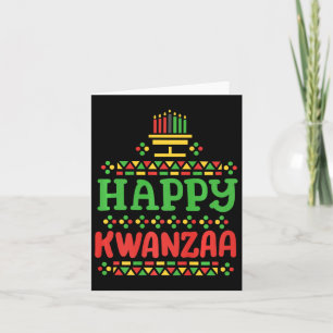 Happy Kwanzaa Merry Christmas African American Men Card