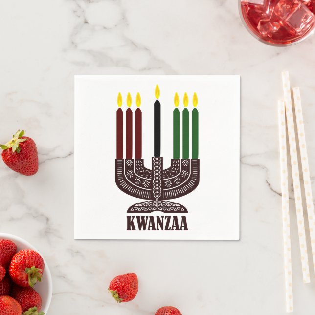 Happy Kwanzaa Napkin (Insitu)