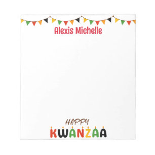 Happy Kwanzaa Personalized Notepad