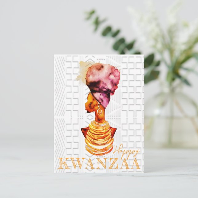 Happy Kwanzaa Postcard (Standing Front)