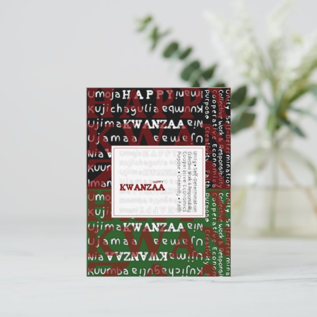 Happy Kwanzaa Postcard (Standing Front)