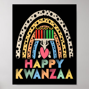 Happy Kwanzaa Rainbow African American Harvest Fes Poster