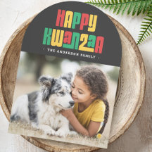 Happy Kwanzaa red green yellow photo