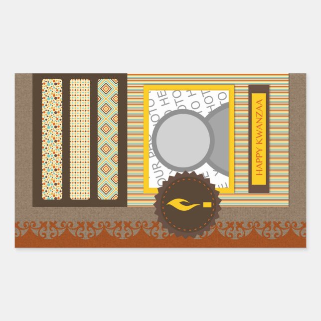 happy kwanzaa (scrapbook) sticker (Front)
