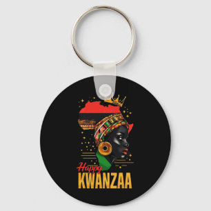 Happy Kwanzaa Seven Principles Of Kwanzaa Women 16 Keychain