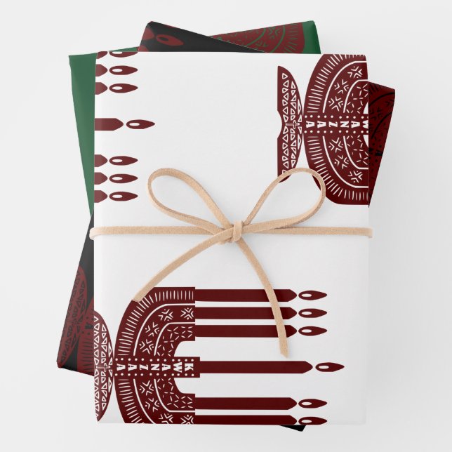 Happy Kwanzaa Wrapping Paper Sheet (In situ)