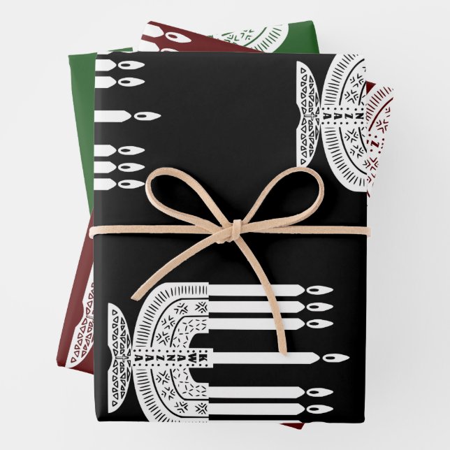 Happy Kwanzaa Wrapping Paper Sheet (In situ)
