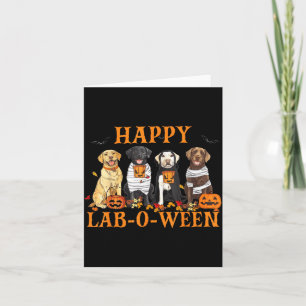 Happy Lab-O-Ween Labrador Halloween Season Dog Card