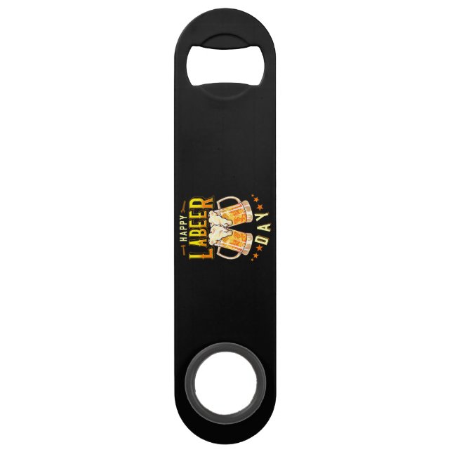 Happy Labeer Day Funny Labour Day Bar Key (Front)