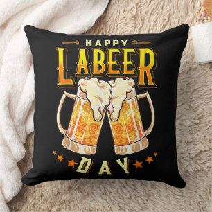 Happy Labeer Day Funny Labour Day Throw Pillow
