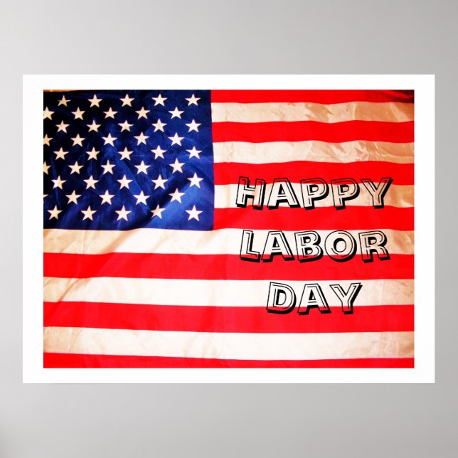 HAPPY LABOR DAY FLAG poster (Front)