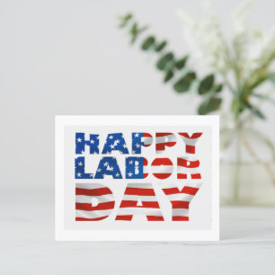 Happy Labor Day Holiday Postcard