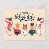 HAPPY LABOR DAY JOBS ILLUSTRATION