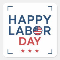 Happy Labor Day Modern Patriotic