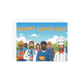Happy Labor Day Postcard