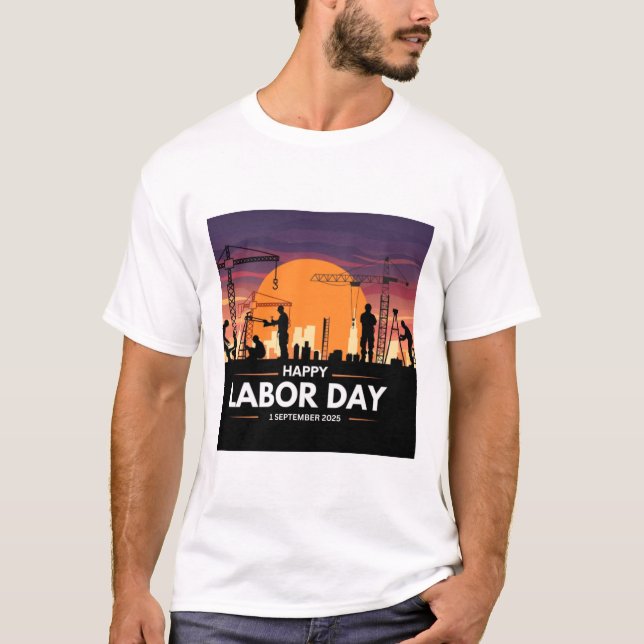 Happy Labour Day 2025 T-Shirt  (Front)