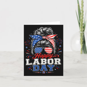 Happy Labour Day 2026 Patriotic Mom Usa Card