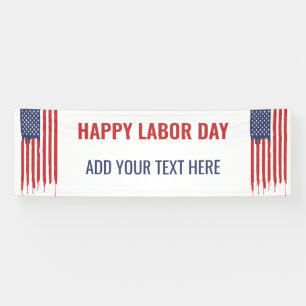 Happy Labour Day American Flag Graffiti  Banner