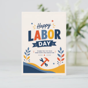 Happy Labour Day Appreciation Thank You Card