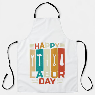 Happy labour day  apron
