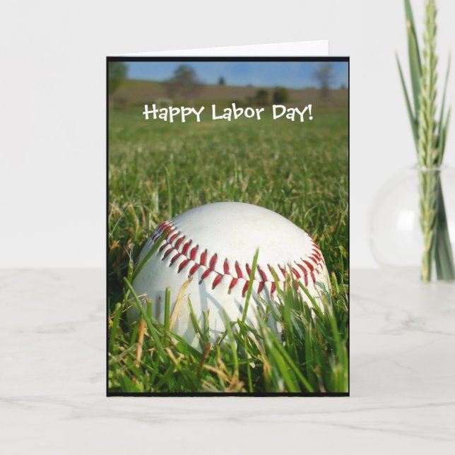 Happy Labour Day Baseball greeting card (Front)