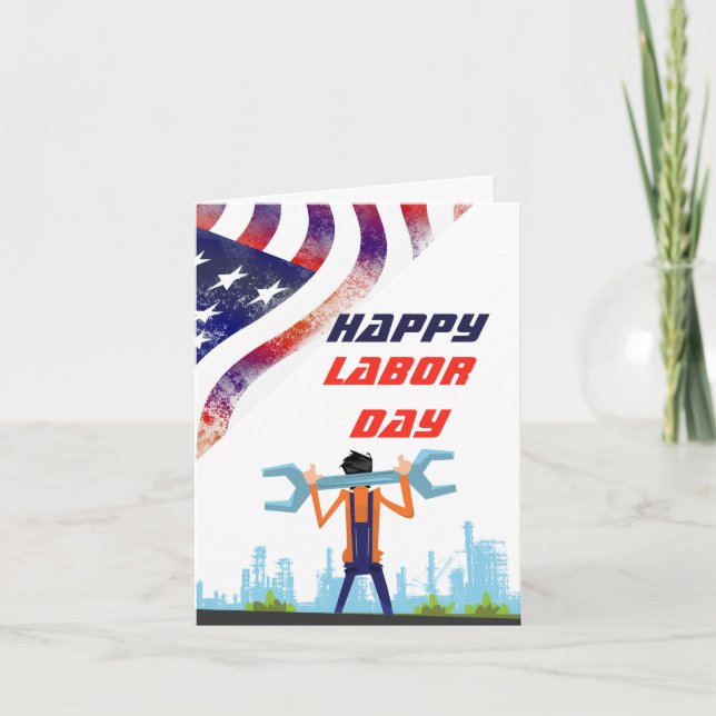 Happy Labour Day  Card (Front)