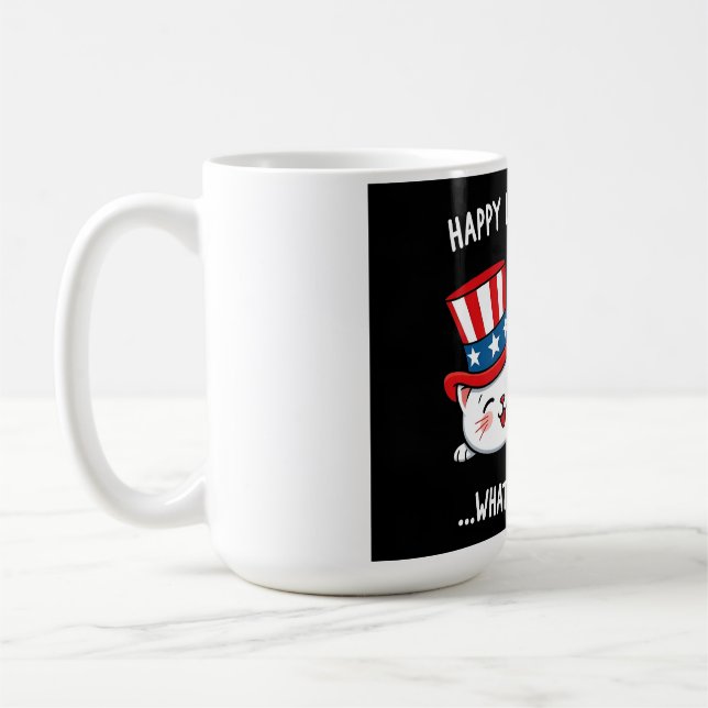 Happy Labour Day Cat Coffee Mug (Left)