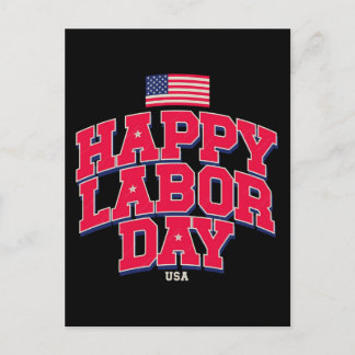 Happy Labour Day Celebrating American Workers Holiday Postcard