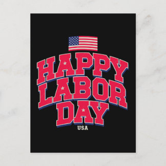 Happy Labour Day Celebrating American Workers Holiday Postcard