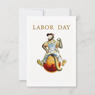 Happy labour day Cool Cat Greeting Card