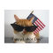 Happy Labour Day Cool Cat with Flag Postcard