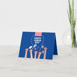 Happy Labour Day Folded Greeting Card