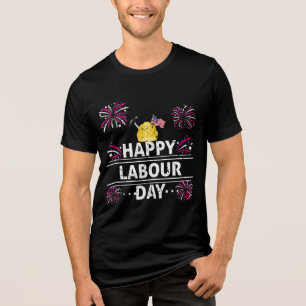 Happy Labour Day For All Workers Patriotic Tri-Blend Shirt
