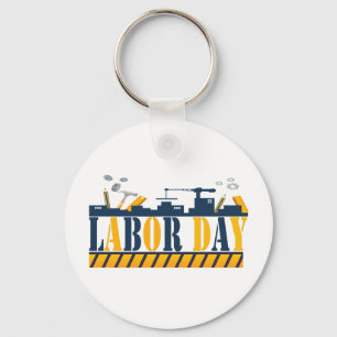 happy labour day for real american workers  keychain