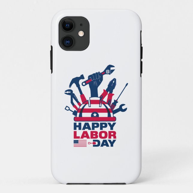  Happy labour day, Freedom Your life Case-Mate iPhone Case (Back)