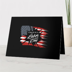 Happy Labour Day Gift American Flag Card