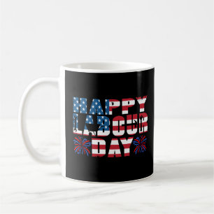 Happy Labour Day Gift American Flag Coffee Mug