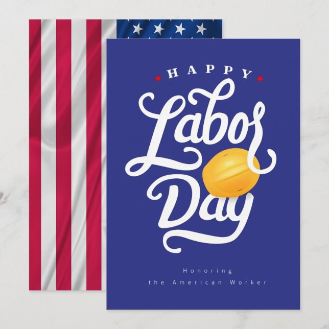 Happy Labour Day Holiday Card (Front/Back)