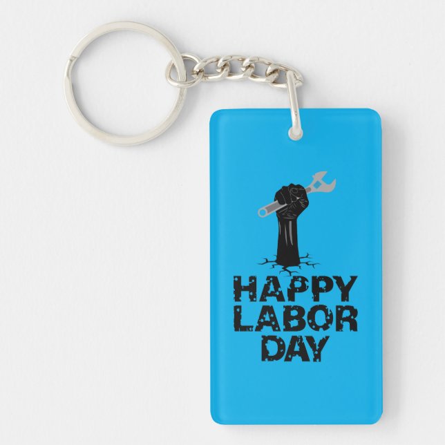 Happy Labour Day Keychain (Front)