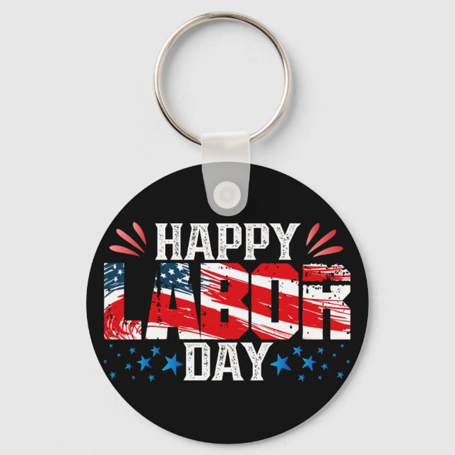 Happy Labour Day Keychain (Front)