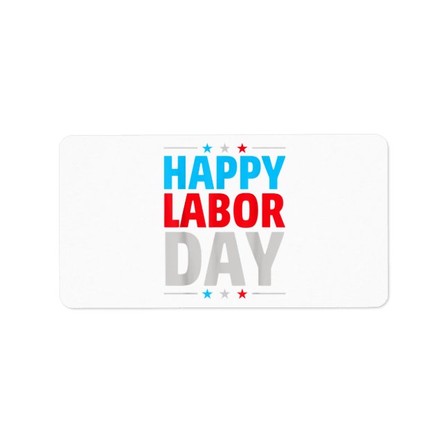 Happy Labour Day! Label (Front)
