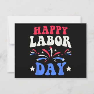 Happy Labour Day Men Women Kids Postcard