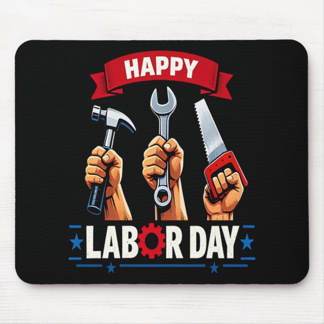 Happy Labour-day Mouse Pad (Front)